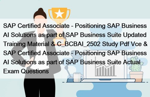 SAP Certified Associate - Positioning SAP Business AI ...